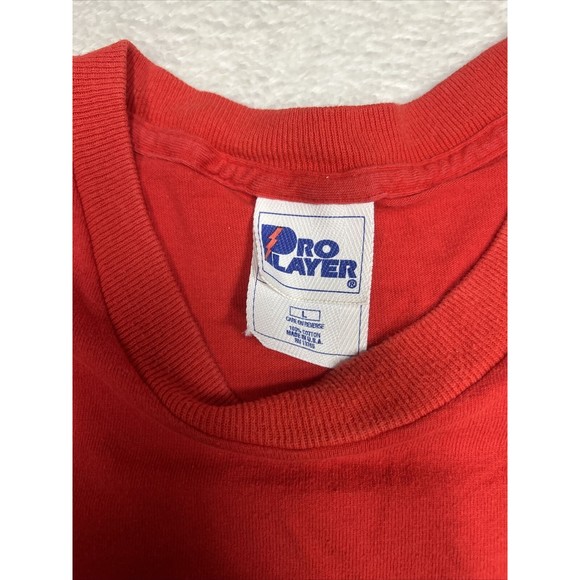 Vintage Detroit Red Wings 90's Pro Player Red Single Stitch T-Shirt Size Large - Picture 5 of 8